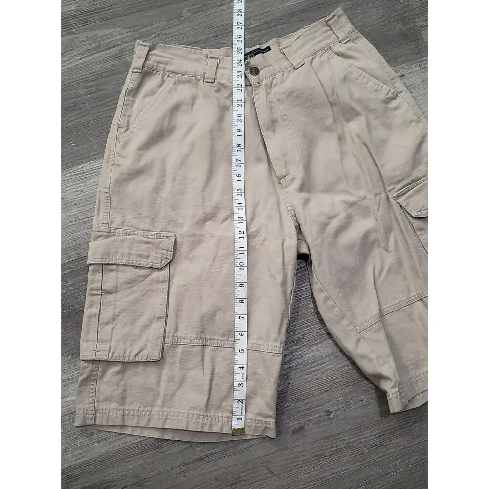 DM Dio Moda Mens Khaki Cargo Shorts 100% Cotton | Size 34